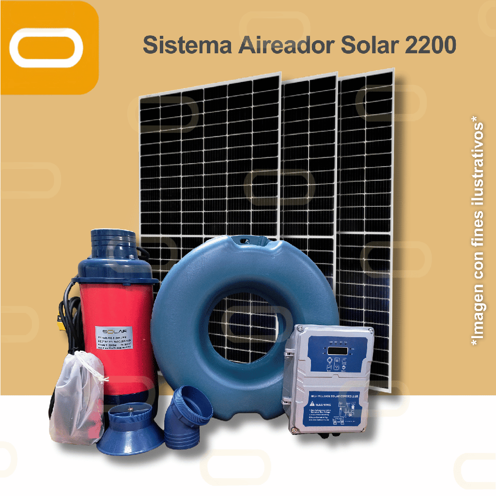 Sistema Aireador Solar para Piscicultura Jet 280V-2200W