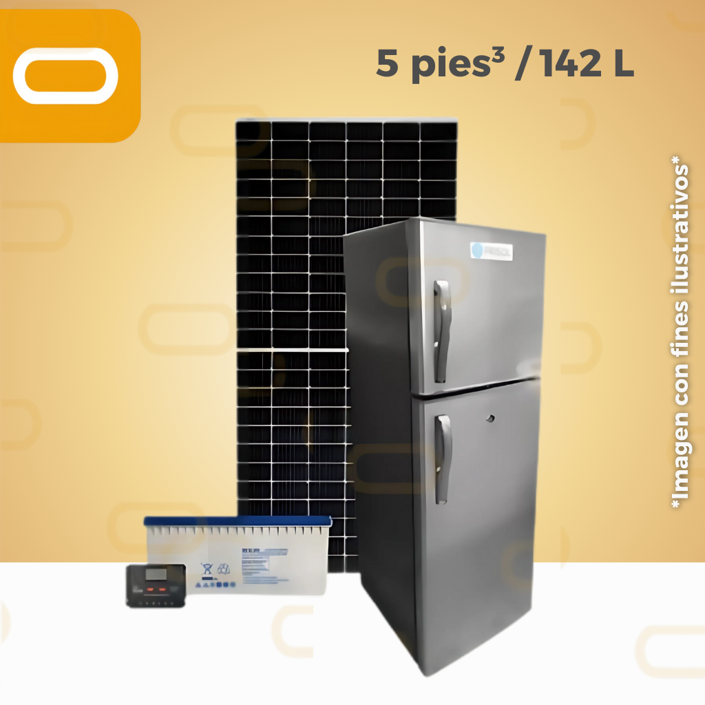Sistema SOLAR Refrigerador 5 pies³ / 142L