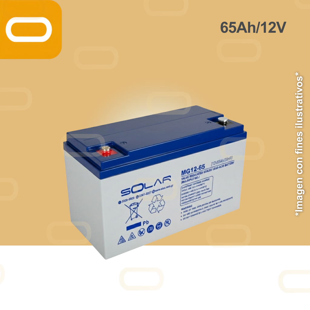 Batería de Gel 65Ah / 12V
