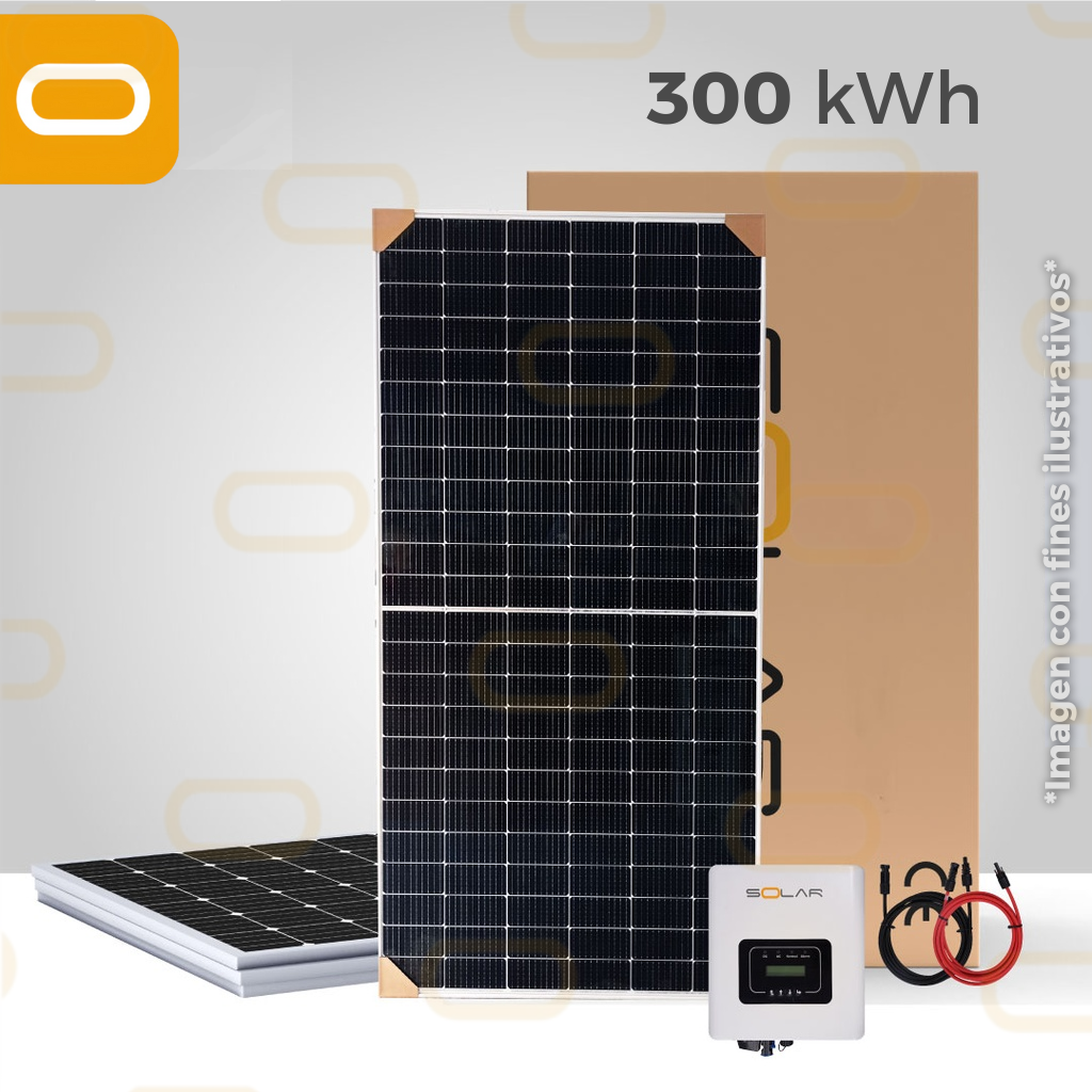 Sistema Atado a la Red 300 kWh al mes