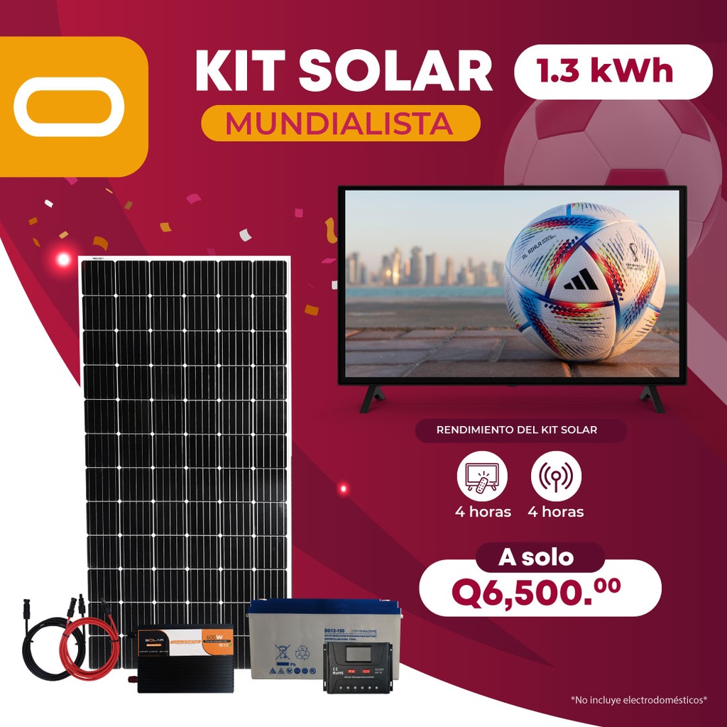Mundialista 1.3 kWh al día
