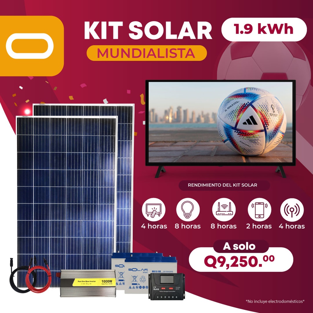 Mundialista 1.9 kWh al día