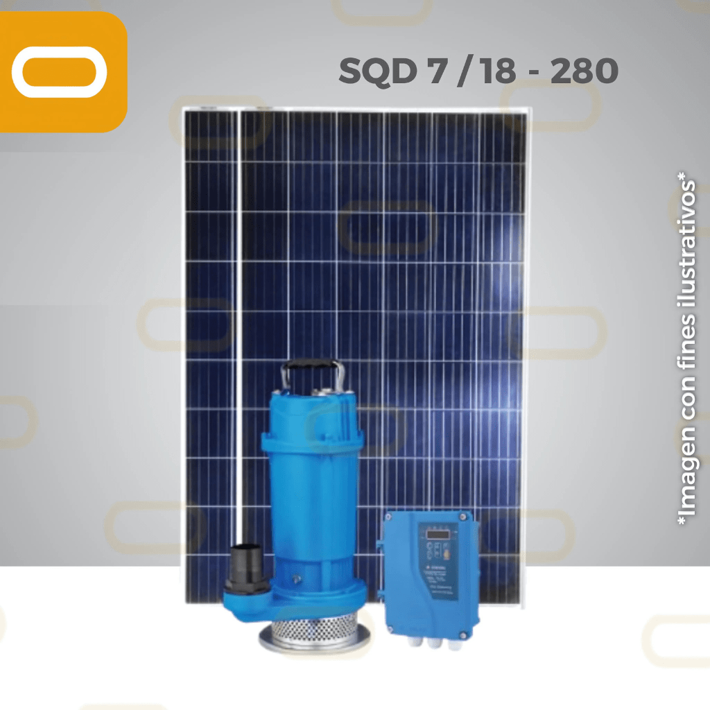 Sistema Bomba sumergible de caudal SOLAR SQD-7-18-280