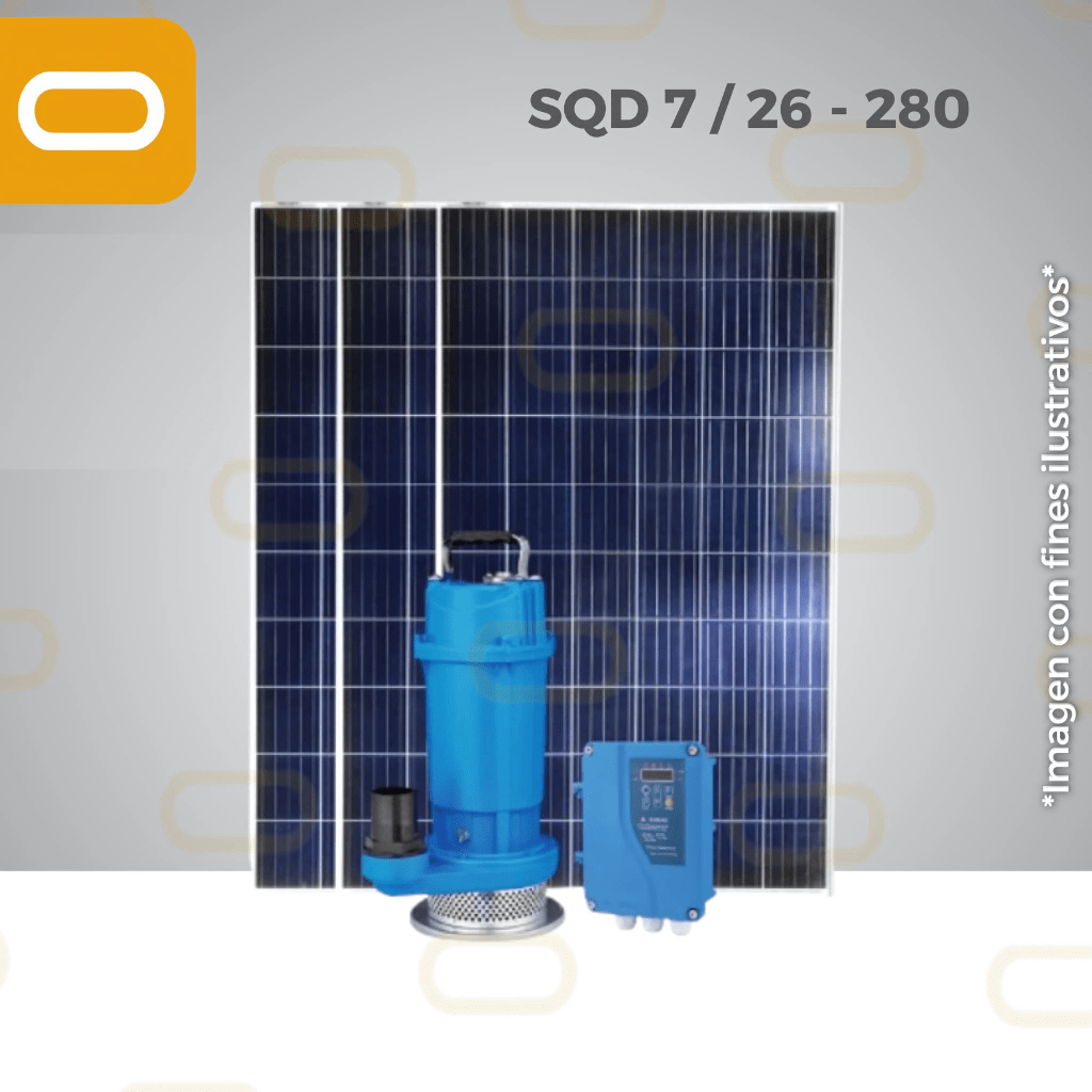 Sistema Bomba sumergible de caudal SOLAR SQD-7-26-280