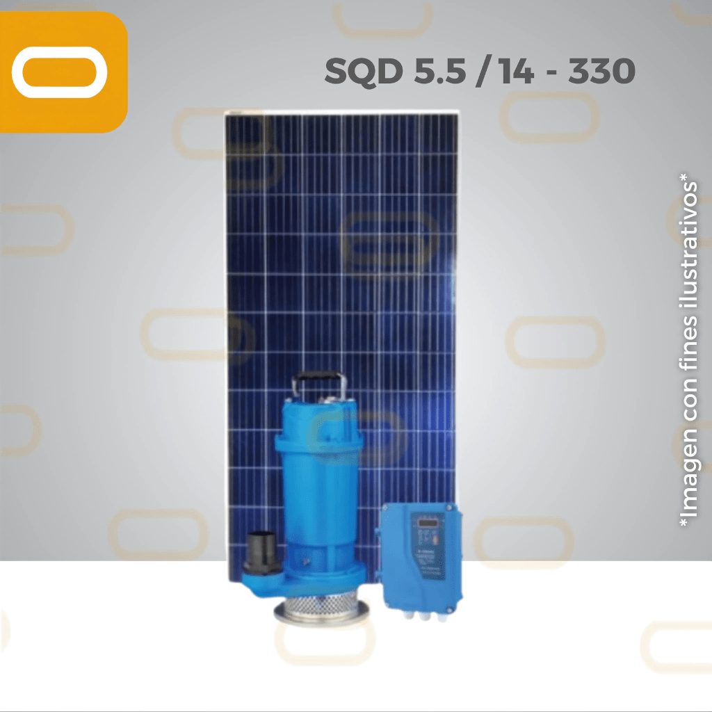 Sistema Bomba sumergible de caudal SOLAR SQD-5.5-14-330