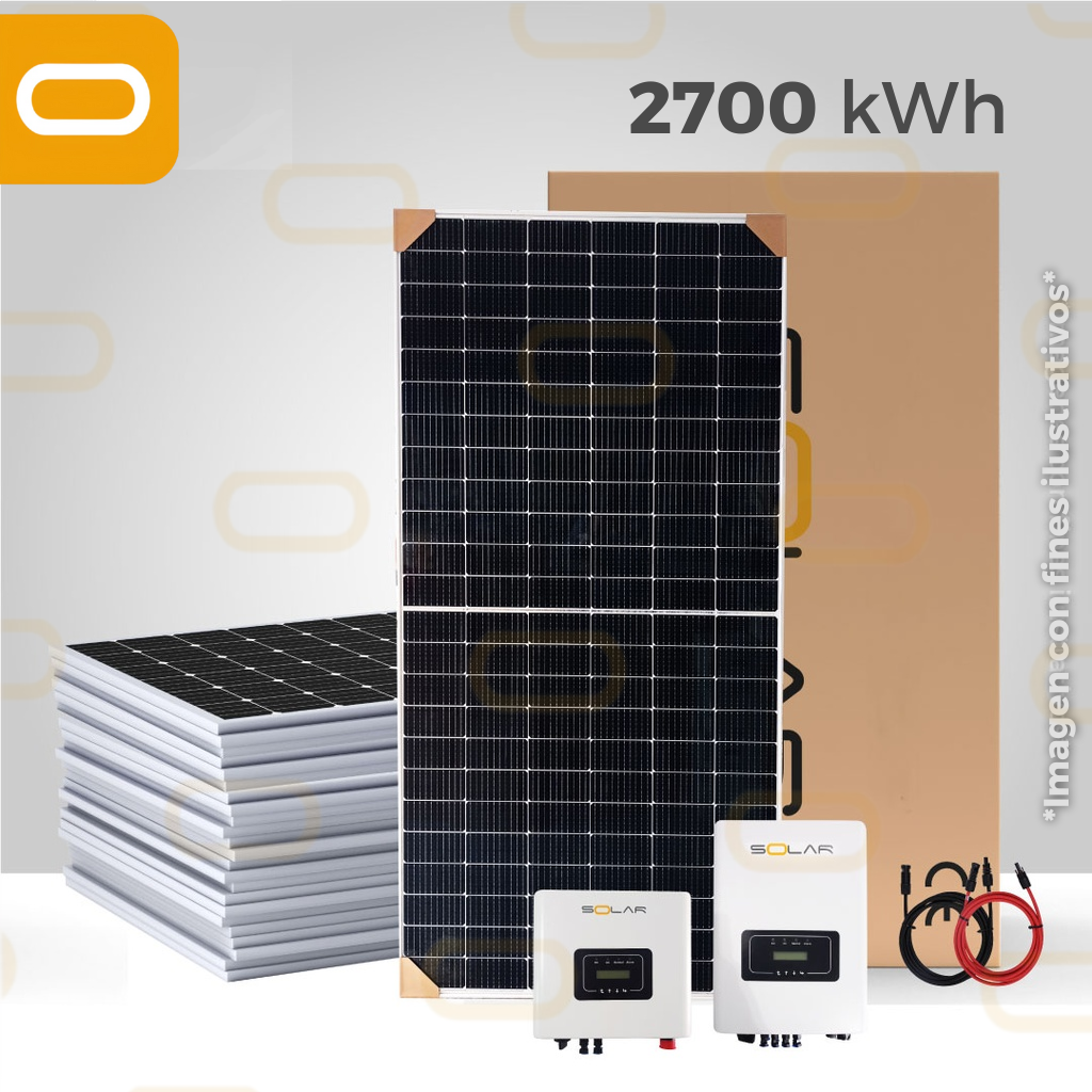 Sistema Atado a la Red 2700 kWh al mes / Inv10-6KW