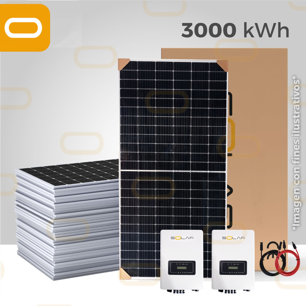 Sistema Atado a la Red 3000 kWh al mes / Inv10KW