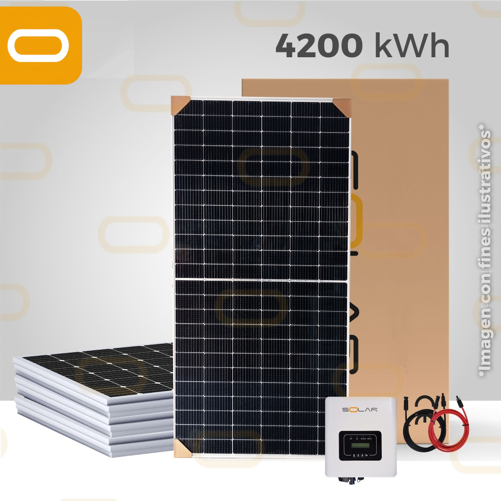 Sistema Atado a la Red 4200 kWh al mes / Inv10KW