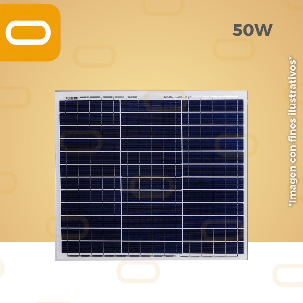 Panel Solar de 50W Policristalino