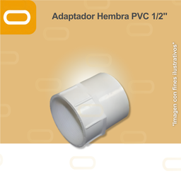 [Adaptador-H-PVC-1/2] Adaptador Hembra PVC 1/2"