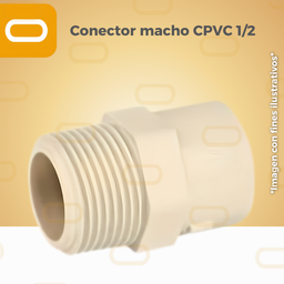 [Conector-macho-CPVC-1/2] Conector macho CPVC 1/2"