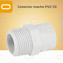 [Conector-macho-PVC-1/2] Conector macho PVC 1/2