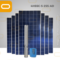 [Sis-19-112-4HSSC-5-255-220-2200-AD-PM550W] Sistema Bomba Sumergible 4HSSC-5-255-AD-550