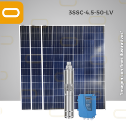 [Sis-24-100-LV-3SSC-4.5-50-48-400-LV-PP330W] Sistema Bomba Sumergible 3SSC-4.5-50-LV-330
