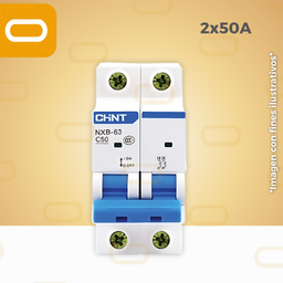 [173543-Flipon-2x50] FLIPON AUTOMATICO 2X50 AMP CHINT