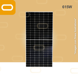 [PM615W] Panel Solar 615W Monocristalino - Half Cell (sin caja)