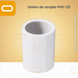[Unión-acople-PVC-1/2] Unión de acople PVC 1/2"