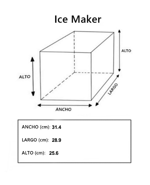 Dimensiones fisicas de Snow Ice Maker KFI8002