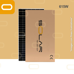 [PM615W-CON-CAJA] Panel Solar 615W Monocristalino - Half Cell (con caja)