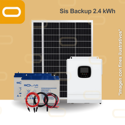[Sis Backup 2.4 kWh] Sistema de Backup 2.4 kWh al día / 600Wp
