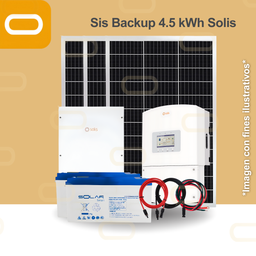 [Sis Backup 4.5 kWh Solis] Sistema de Backup 4.5 kWh al día / 1320Wp con inversor Solis