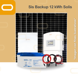 [Sis Backup 12 kWh Solis] Sistema de Backup 12 kWh al día / 2700Wp con inversor Solis