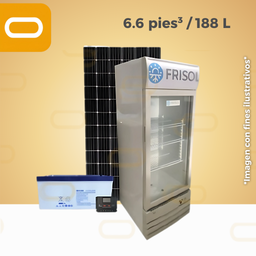 [Sis-Refri-188L] Sistema SOLAR Refrigerador 6.6 pies³ / 188 Litros