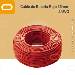 [Cable Bat Rojo 50mm²] Cable de Batería Rojo 50mm² / 1AWG