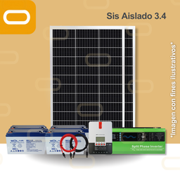 [Sis Aislado 3.4 240V] Sistema Aislado 3.4 kWh al día 200W Salida 240V AC