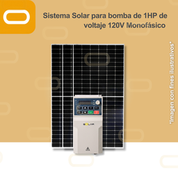 [Sis-Solar-1HP-120V-Monofásico] Sistema Solar para bomba de 1HP de voltaje 120V Monofásico