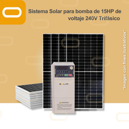 [Sis-Solar-15HP-240V-Trifásico] Sistema Solar para bomba de 15HP de voltaje 240V Trifásico