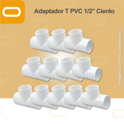 [Adaptador-T-PVC-1/2-Ciento] Adaptador T PVC 1/2" Ciento