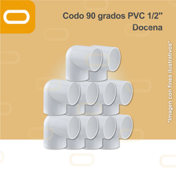 [Codo-PVC-1/2-Docena] Codo 90 grados PVC 1/2" Docena