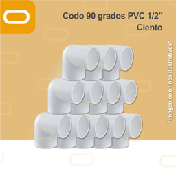 [Codo-PVC-1/2-Ciento] Codo 90 grados PVC 1/2" Ciento
