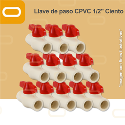 [Llave-paso-CPVC-1/2-Ciento] Llave de paso CPVC 1/2" - Ciento