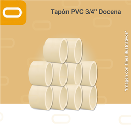 [Tapón-14168-CPVC-3/4"-Docena] Tapón CPVC 3/4" - Docena