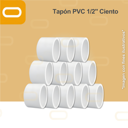 [Tapón-14148-PVC-1/2"-Ciento] Tapón PVC 1/2" - Ciento