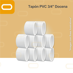 [Tapón-14149-PVC-3/4"-Docena] Tapón PVC 3/4" - Docena