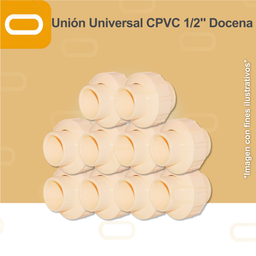 [Unión-CPVC-1/2-Docena] Unión Universal CPVC 1/2" - Docena
