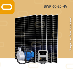 [Sis-23-190-HV-SWP-50-20-280-2200-HV-PM650W] Sistema Bomba Solar de Caudal no sumergible SWP-50-20-HV-650W