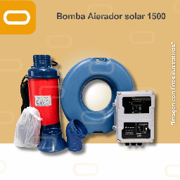 [25-413-AIR-SA43-7-110-1500] Aireador Solar para Piscicultura Jet 110V-1500W