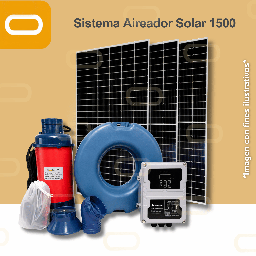 [Sis-25-413-AIR-SA43-7-110-1500-PM650W] Sistema Aireador Solar para Piscicultura Jet 110V-1500W