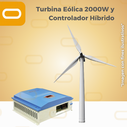 [Sis-Turbina Aislada] Sistema de Turbina Eólica 2000W y Controlador Híbrido