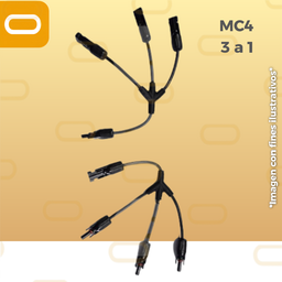 [MC4/Y-3a1] Conector en Y MC4 3 a 1 (macho y hembra)